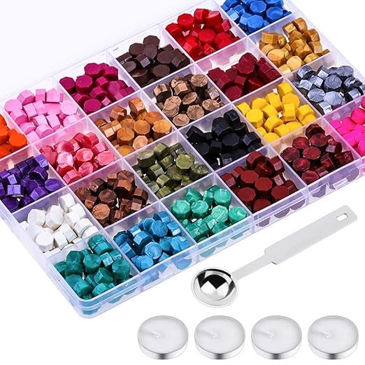 PAXCOO 624Pcs Sealing Wax Beads, Sealing Wax by PAXCOO