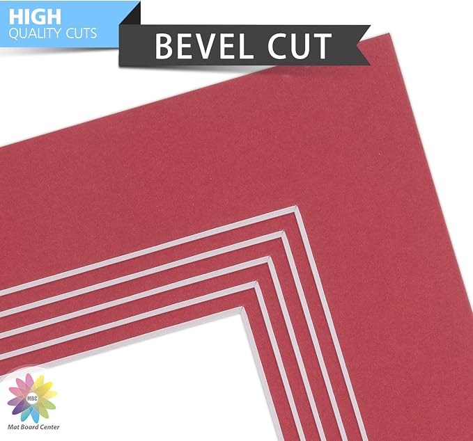 Mat Board Center, 8x10 for 5x7 China Red Color Mats - Image 4