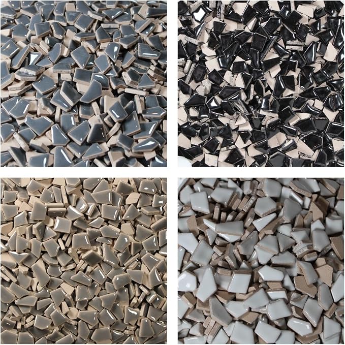 Ceramic Mosaic Tiles for Crafts & Art Projects 200 Grams Vibrant Colors Pieces - Image 4