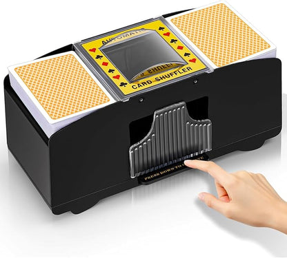 Automatic Card Shuffler 1/2/4/6 Decks, Battery Operated Electric Playing Card by YUCEEN