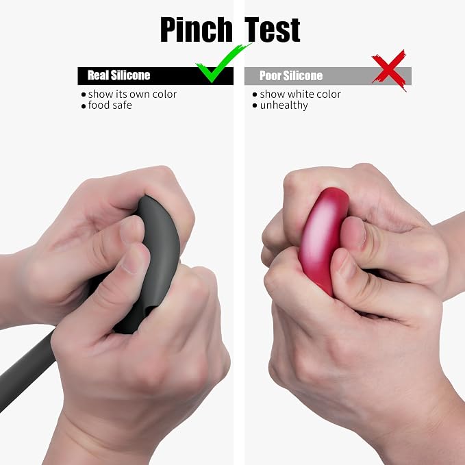 2-Piece Silicone Scraper & Spoon Spatulas: Doosu 600°F Heat Resistant Food - Image 9