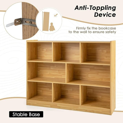 Toy Storage Organizer, 3-Tier Kids Bookshelf, 8 Cube Kids' Bookcases, Cabinets - Image 6
