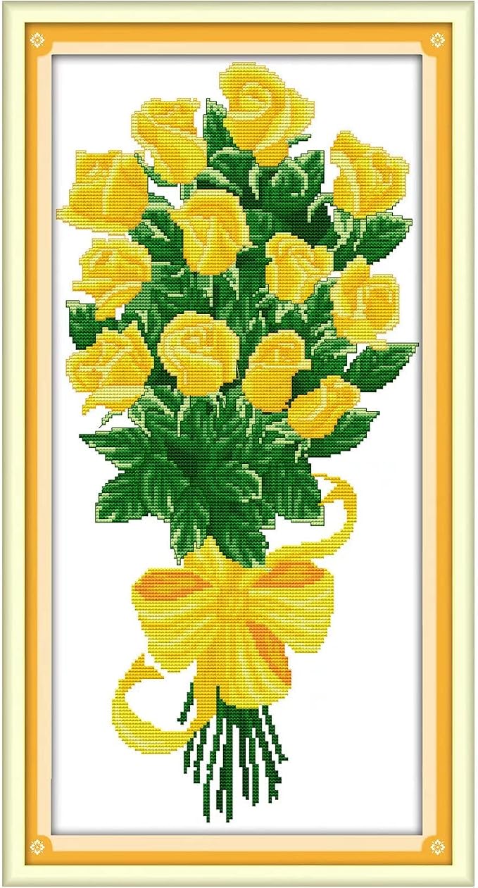 CROSSDECOR Cross Stitch Kits for Beginners DIY Crossstitching Preprinted kits by CROSSDECOR