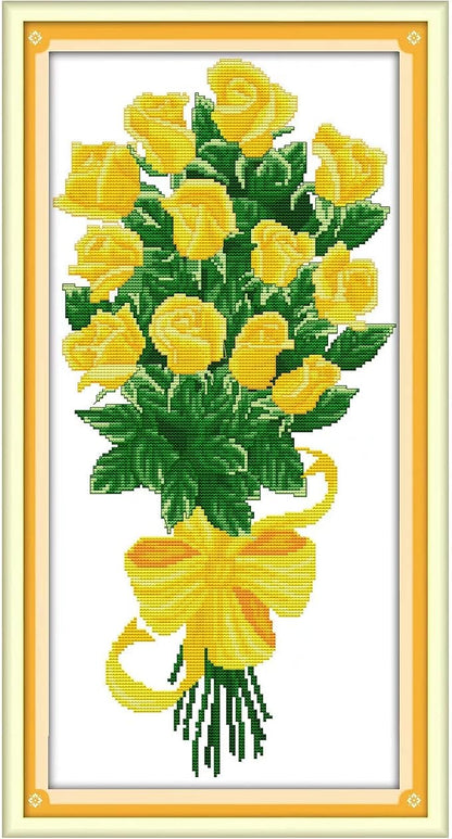 CROSSDECOR Cross Stitch Kits for Beginners DIY Crossstitching Preprinted kits by CROSSDECOR