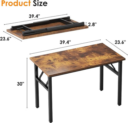 Need 39.4 inches Computer Desk for Small Space Small Folding Table Small - Image 3