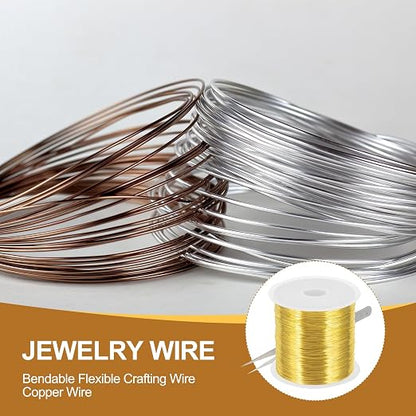 PATIKIL 26 Guage/ 0.4 mm 328 Feet Jewelry Craft Wire, Copper Beading Wire - Image 6