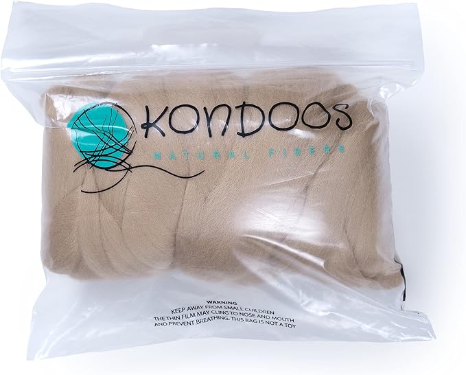 Colored Natural Wool roving, 1 lb. Best Wool - Image 2