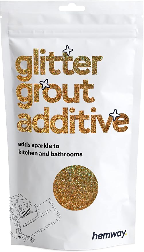 Hemway Glitter Grout Additive add Sparkle to Mosaic Tiles, Wet Rooms, Tiled by Hemway