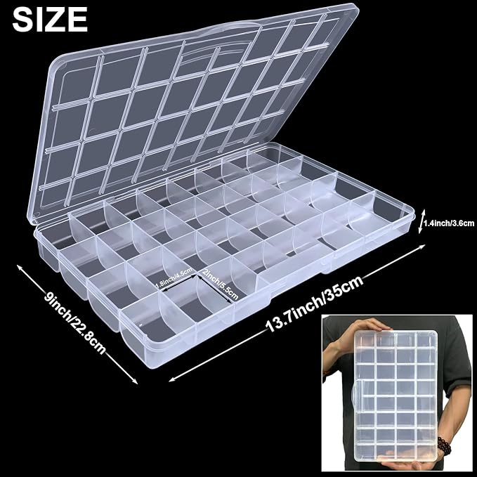 DUOFIRE 32 Grids Bead Organizer, Craft Organizers and Storage - Image 2