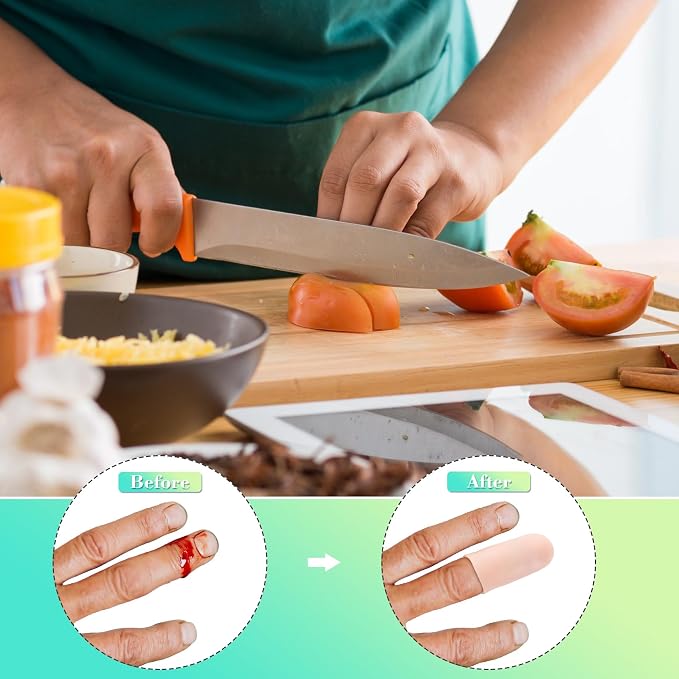 PAGOW 10pcs Gel Finger Cots/Covers, Silicone Finger Protector Support, Finger - Image 6