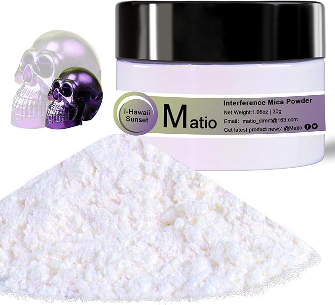Matio Interference Mica Powder, 1.06oz/ 30g Hawaii Sunset Chrome Powder by Matio