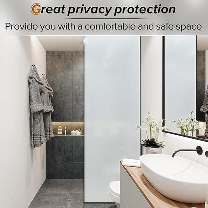 rabbitgoo Window Privacy Film, Frosted Glass Window Clings, Static Cling UV - Image 8