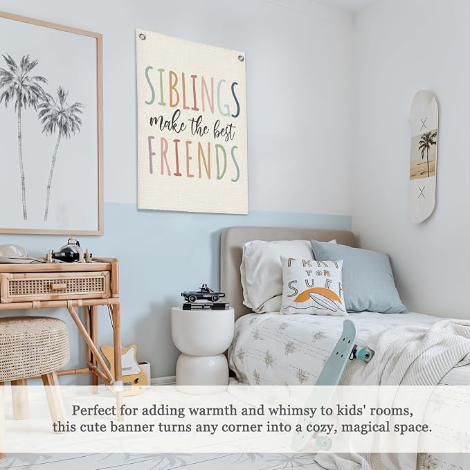 Kids Room Decor, Sisters Make The Best Friends, Boho Girls Bedroom Playroom - Image 4