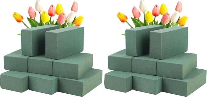 CCINEE 8 Pcs Floral Foam Bricks, Mini Florist Flower Foam Green Blocks Supplies by CCINEE