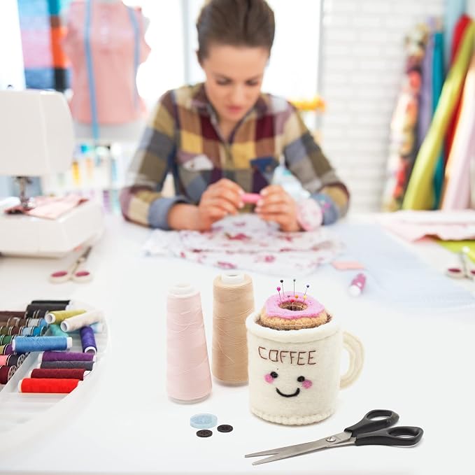 GLACIART ONE Sewing Pin Cushion Coffee Mug | Large Size |Durable & Handmade - Image 3