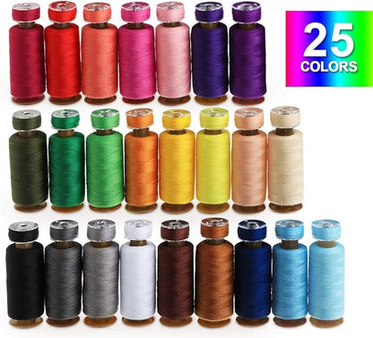 ilauke 50Pcs Thread for Sewing, 400 Yards Sewing Thread kit, Prewound Bobbins - Image 2