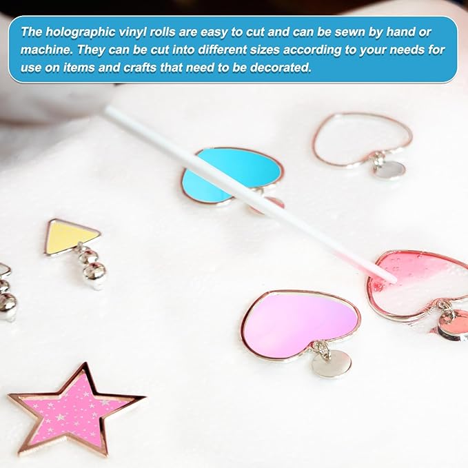 MECCANIXITY Holographic Clear PVC Vinyl Film Holographic PVC Fabric Waterproof - Image 5