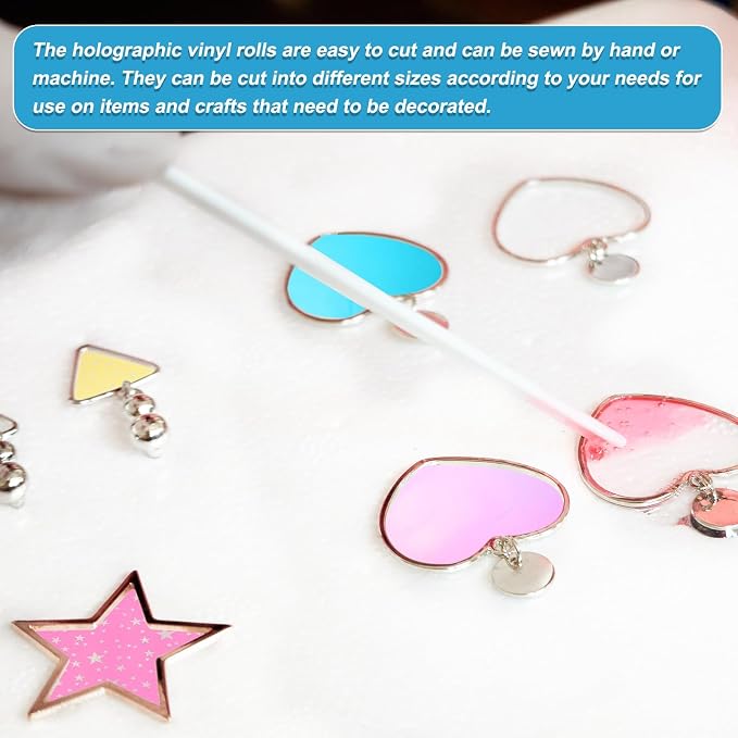 MECCANIXITY Holographic Clear PVC Vinyl Film Holographic PVC Fabric Waterproof - Image 5