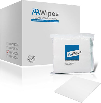 AAwipes Cleanroom Cellulose/Polyester Wipes Bulk, Lint Free Nonwoven by AAWipes