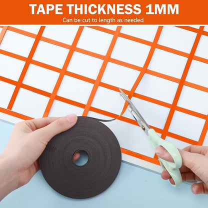 Magnetic Tape Roll Thin Strips, 0.39 Inch x 66 Feet Magnetic Board Dividers - Image 5