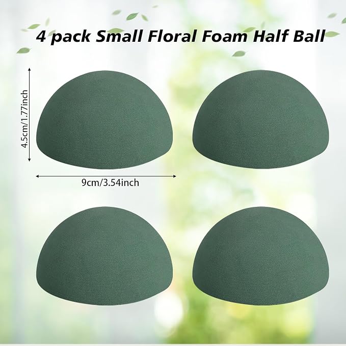 LOKIPA 4 Pack Small Floral Foam Half Ball, Floral Foam Round Half Ball Floral - Image 2