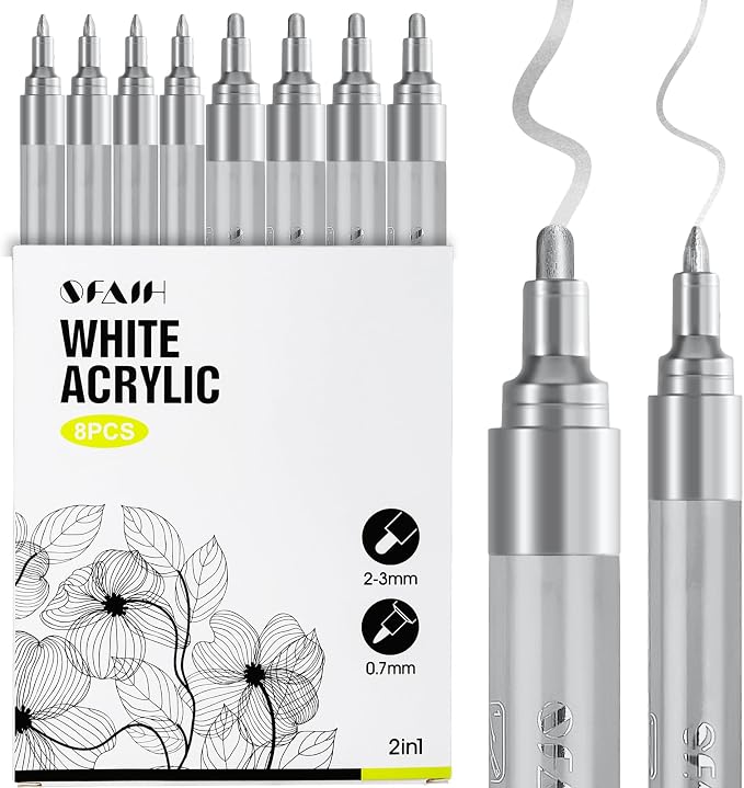 SFAIH Acrylic Silver Paint Pens by SFAIH
