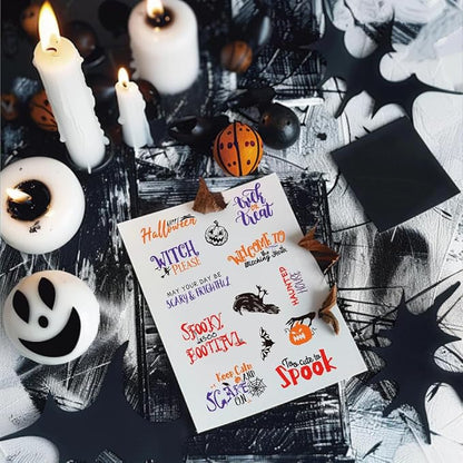 Halloween Words Clear Stamps for Card DIY Happy Halloween Alphabet Crow Bat - Image 4