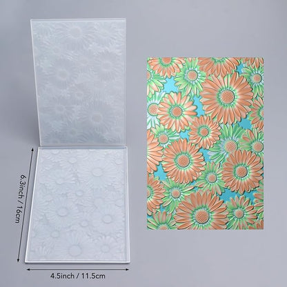 BAOFALI 3D Embossing Folder for Card Making, Beautiful Sunflower Plastic - Image 2