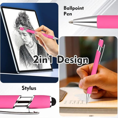 12 PCS 2 in 1 Stylus Ballpoint Pen - Image 2
