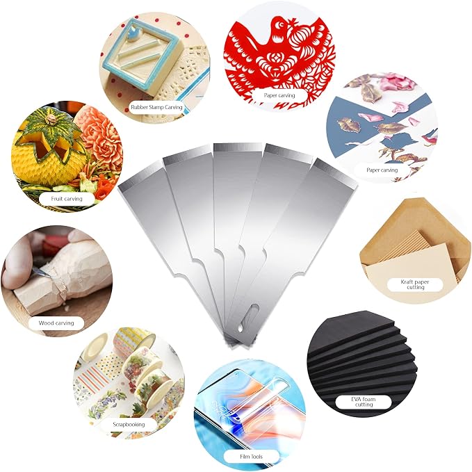 100 Pack Hobby Blades Set #17 Craft Knife Blades Refill Hobby Knife Replacement - Image 6