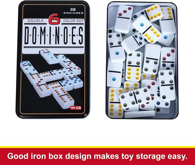 Double Six Dominoes Set with Tin Box - Image 9