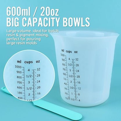 Silicone Resin Mixing 1L Measuring Cup Set - Image 6