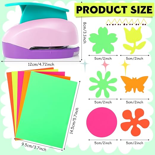 CHENGU 16 Pcs Craft Holes Punch Paper Punchers Scrapbook Punches - Image 2