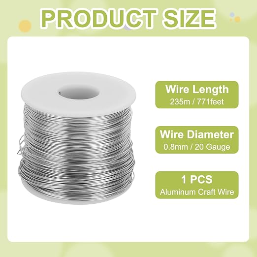 MECCANIXITY 20 Gauge Anodized Aluminum Craft Wire Bendable Bonsai Training Wire - Image 2