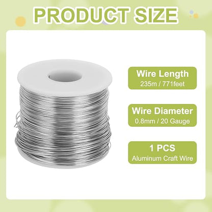 MECCANIXITY 20 Gauge Anodized Aluminum Craft Wire Bendable Bonsai Training Wire - Image 2
