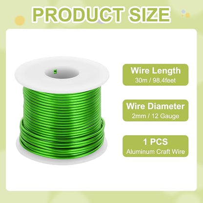 MECCANIXITY 12 Gauge Anodized Aluminum Craft Wire Bendable Bonsai Training Wire - Image 2