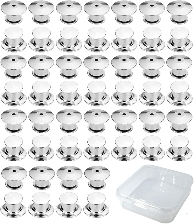 E-lishine 50 Pcs Metal Pin Backs Locking Pin Keepers No Tool Required，Locking by Islimlisa