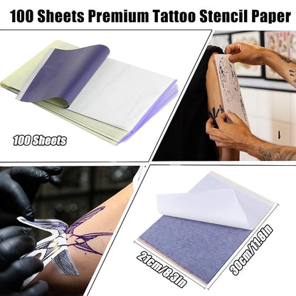 100 Sheets Tattoo Transfer Paper A4 Size Professional Thermal Stencil Paper - Image 2
