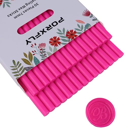 30 Pieces 7mm Sealing Wax Sticks by PORXFLY