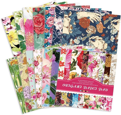 Origami Paper Kit 50 Sheets 70GSM 6 Inch Square Double Sided Color 50 Vivid - Image 3