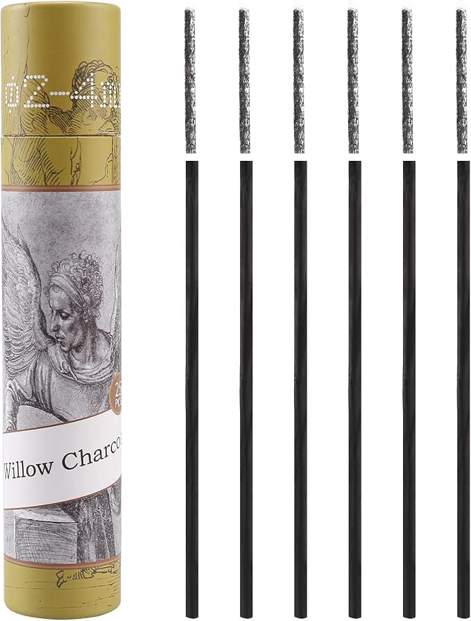 LOONENG Willow Charcoal Sticks, Natural Willow Charcoal by LOONENG