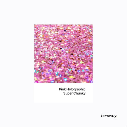 Hemway Glitter for Resin 100g Rose Pink Holographic Metallic Crystals for Epoxy - Image 2