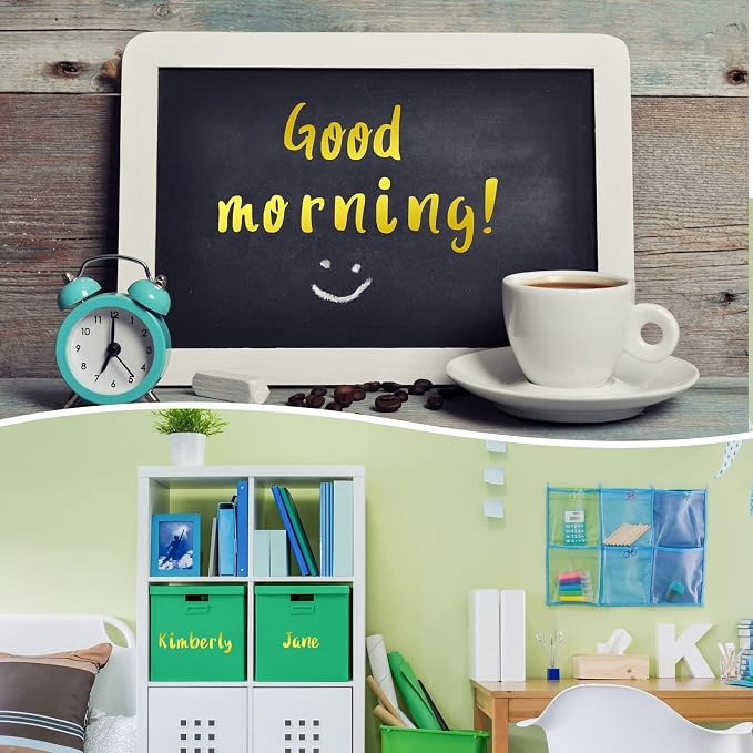 Outus 576 Pieces 8 Sheets Letters Stickers Self Adhesive Vinyl Letter Alphabet - Image 3
