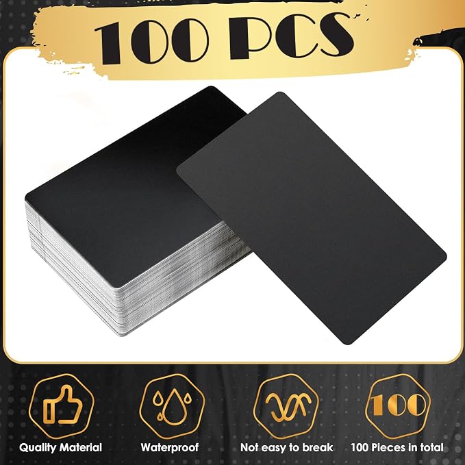weparmeety 100 Pcs Metal Engraving Blanks Aluminum Sheet Laser Engraving - Image 3