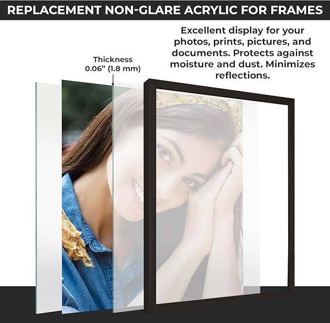 Non-Glare Acrylic Replacement for 11.75x16.5 Picture Frame, Replacement - Image 5