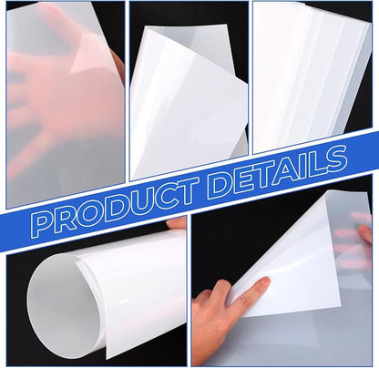 FSWCCK 25 Pcs 7.5mil 12 x 12 Inch Milky Translucent PET Blank Stencil Sheets - Image 3