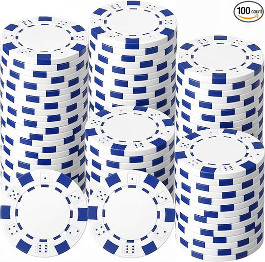 100 Pcs 11.5 Gram Poker Chips ABS Monte Carlo, 40 mm Bingo Chips Tokens Markers by Unknown