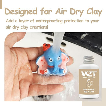 50ml Air Dry Clay Glaze & Varnish - Image 6