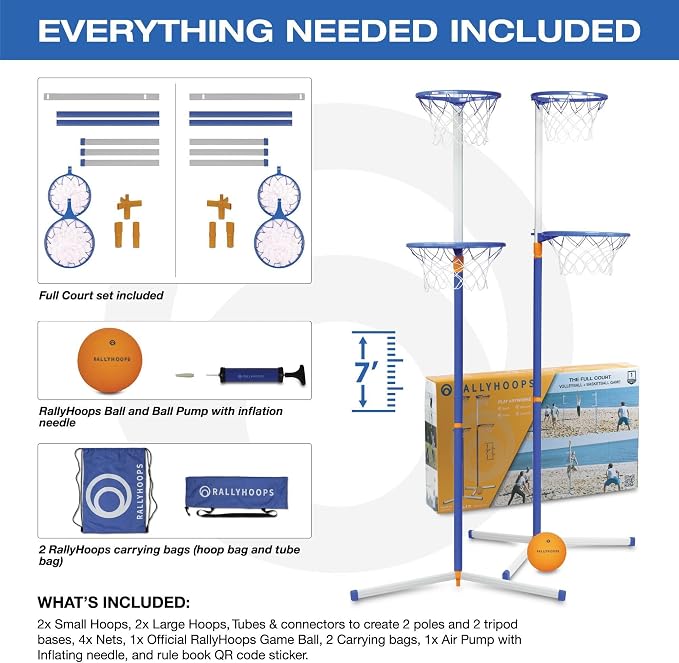 7 FT - World’s First Sports Game to Mash Volleyball & Basketball - Setup in - Image 6