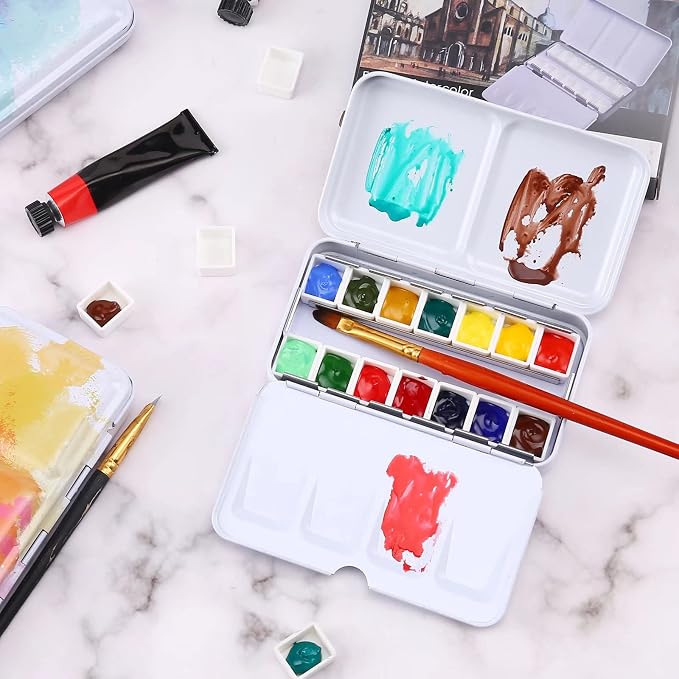 LOONENG Empty Watercolor Palette, Empty Watercolor Tin - Image 6